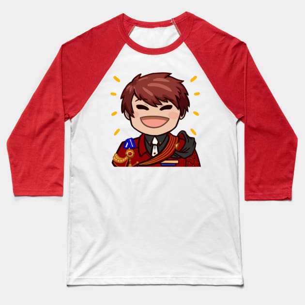 Happy Demon Prince Baseball T-Shirt by ZioCorvid